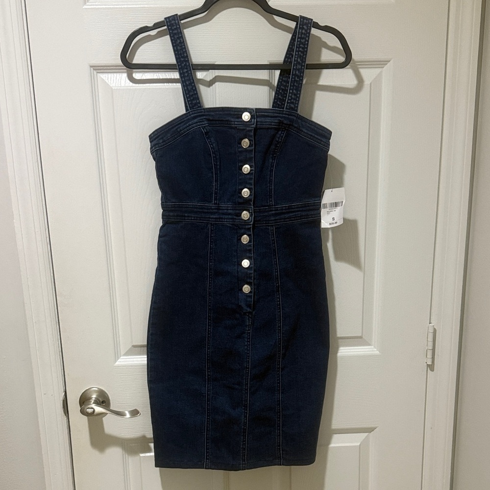 Chic forever 21 Denim Button-Down Mini Dress